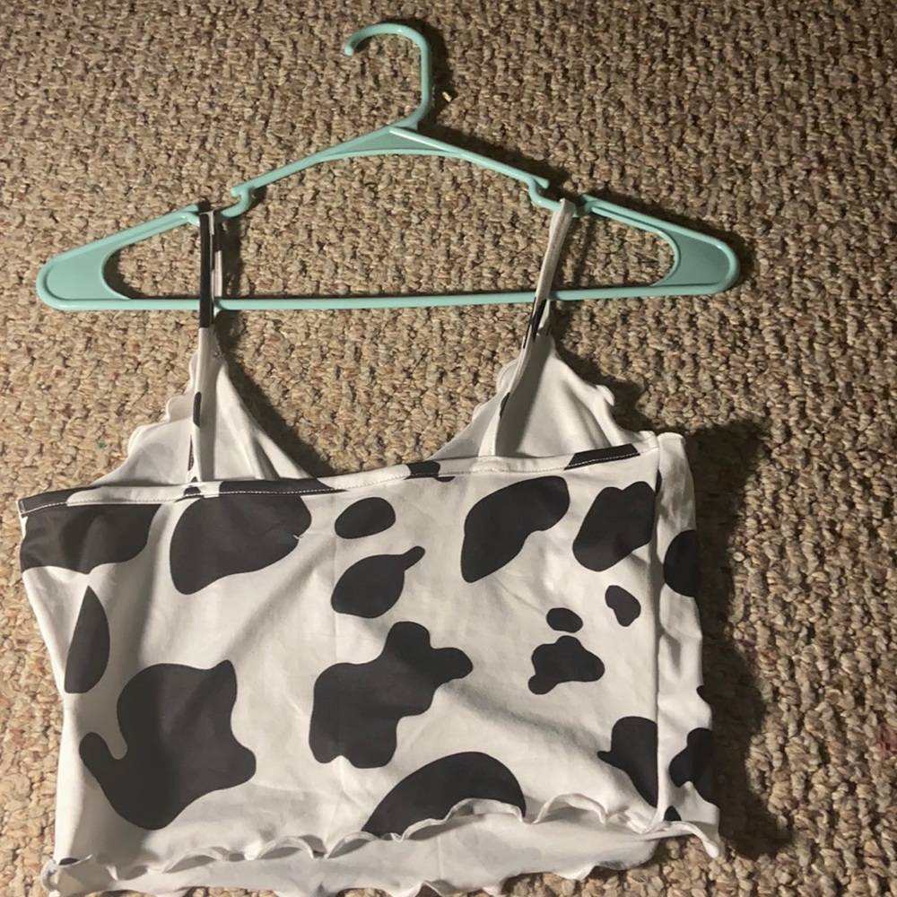 Cow prints tank cami top